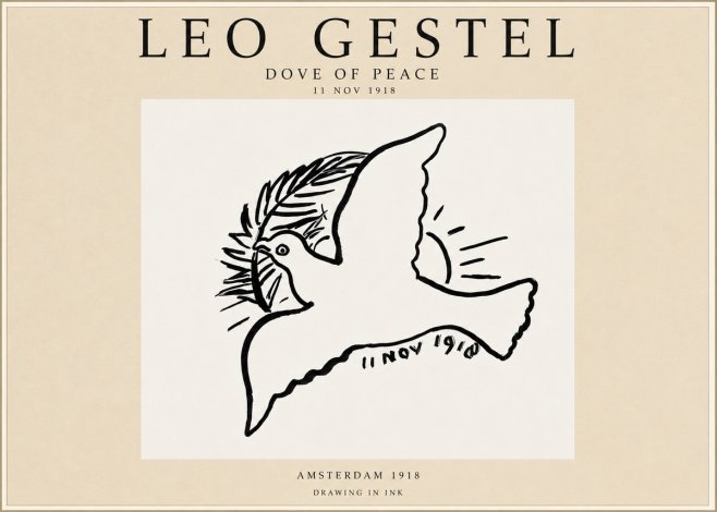 Leo Gestel Dove of Peace No3 - Plakát
