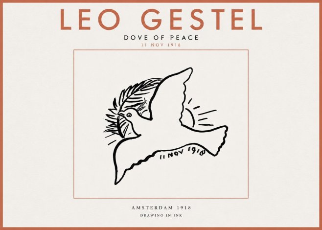 Leo Gestel Dove of Peace No5 - Plakát