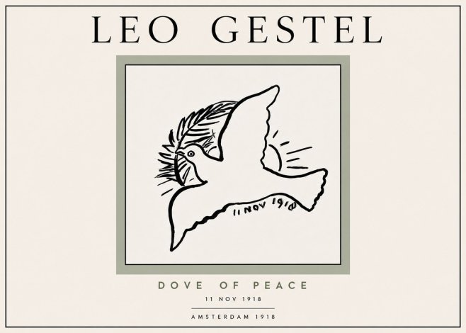 Leo Gestel Dove of Peace No6 - Plakát