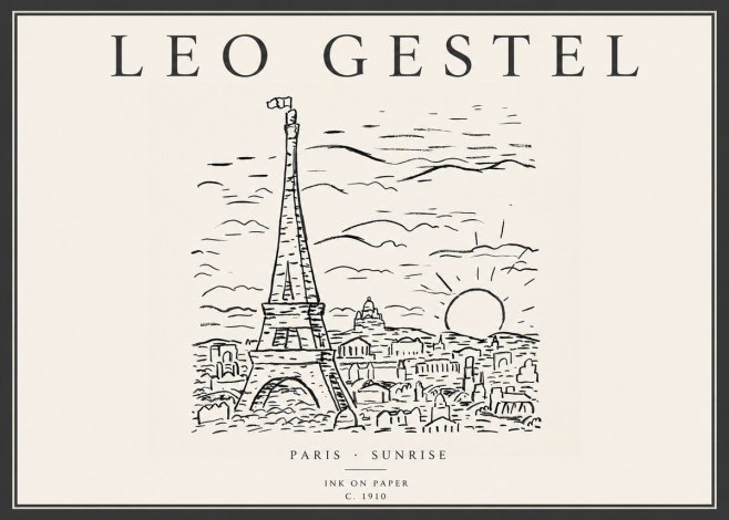 Leo Gestel Paris Sunrise No6 - Plakát