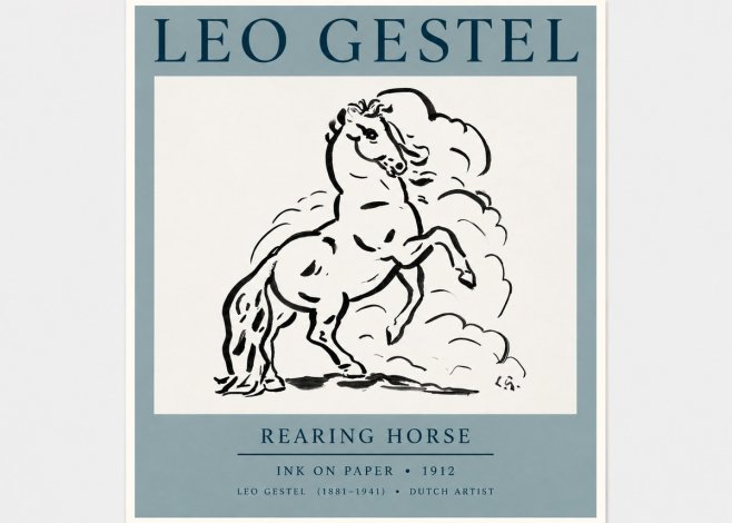 Leo Gestel Rearing Horse No2 - Plakát