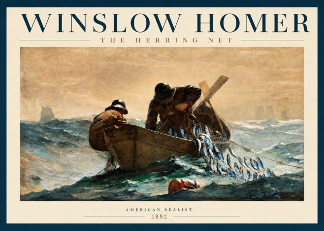 Winslow Homer The Herring Net I No2 - Plakát