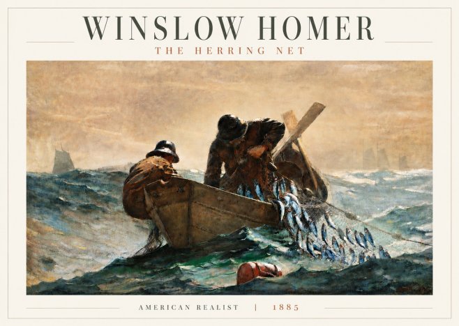 Winslow Homer The Herring Net I No4 - Plakát
