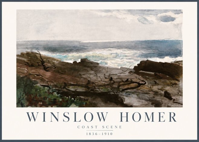 Winslow Homer Coast Scene No4 - Plakát
