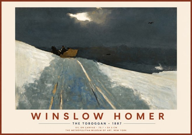 Winslow Homer The Toboggan No6 - Plakát