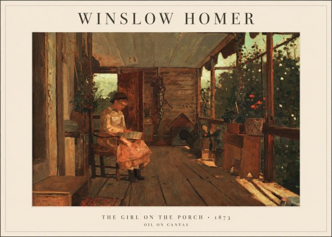 Winslow Homer The Girl on the Porch No1 - Plakát