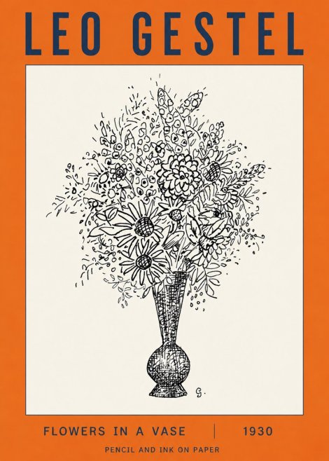 Leo Gestel Flowers in a Vase No2 - Plakát