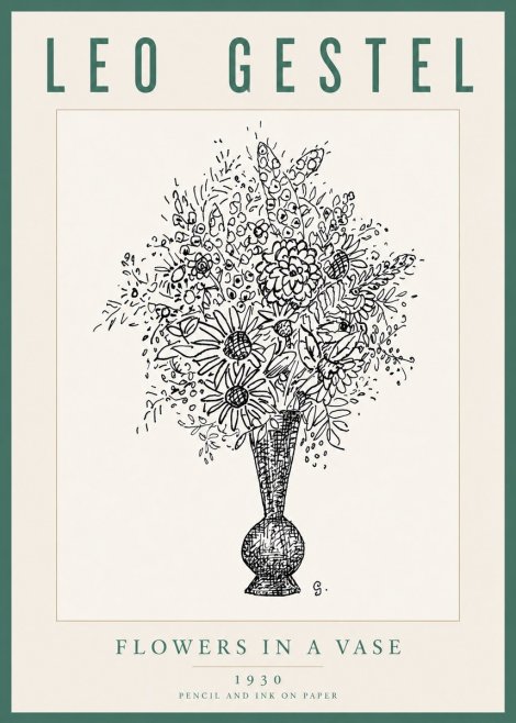 Leo Gestel Flowers in a Vase No5 - Plakát