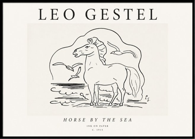 Leo Gestel Horse by the Sea No1 - Plakát