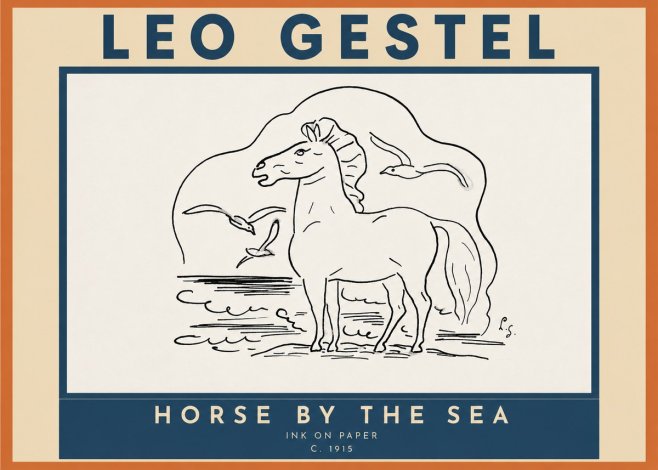 Leo Gestel Horse by the Sea No3 - Plakát