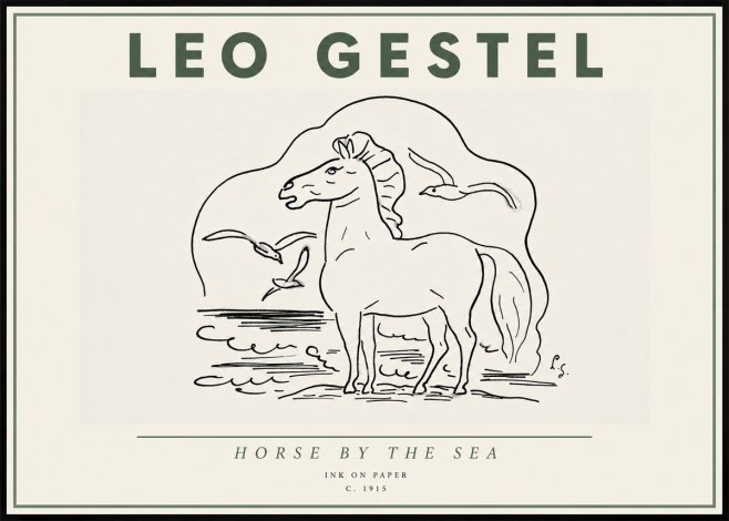 Leo Gestel Horse by the Sea No4 - Plakát