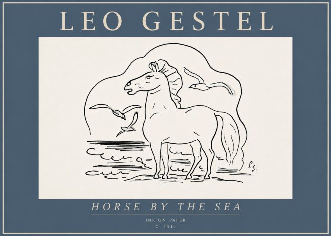 Leo Gestel Horse by the Sea No6 - Plakát
