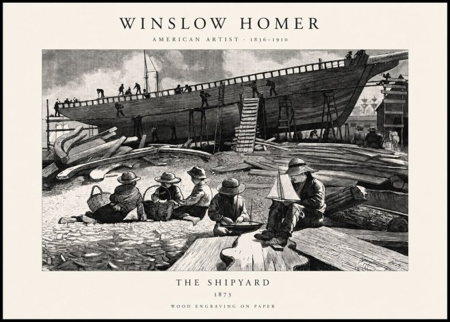 Winslow Homer The Shipyard No1 - Plakát
