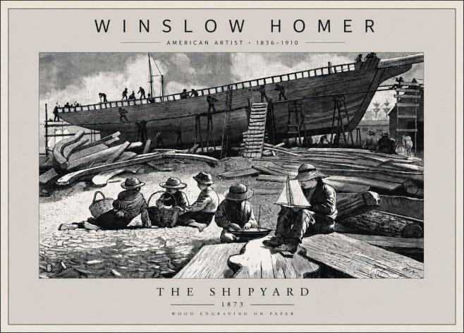 Winslow Homer The Shipyard No5 - Plakát