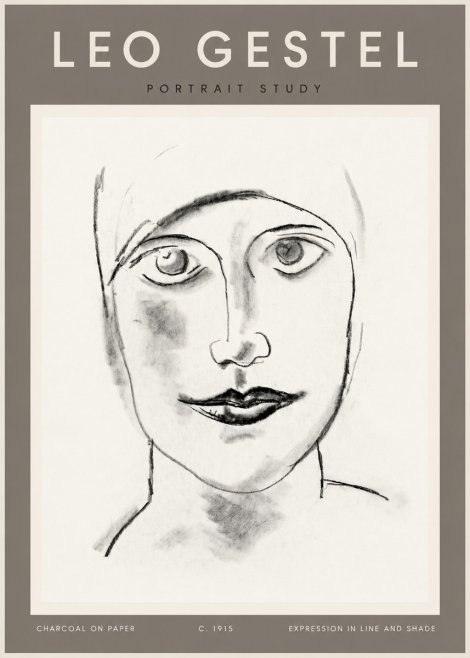 Leo Gestel Portrait Study I No3 - Plakát