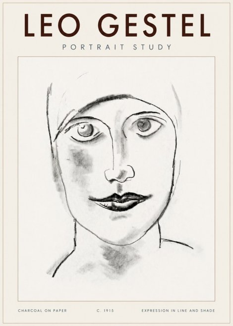 Leo Gestel Portrait Study I No4 - Plakát