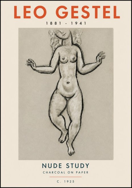 Leo Gestel Nude Study No2 - Plakát