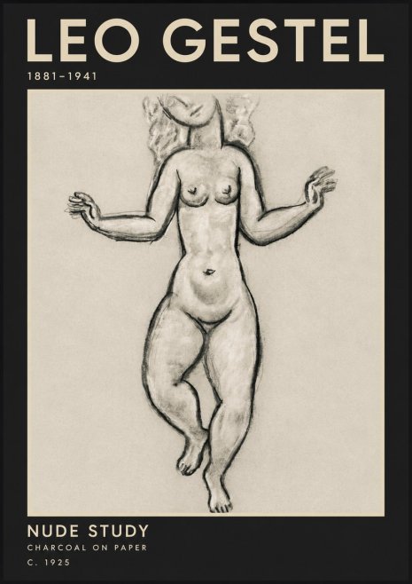 Leo Gestel Nude Study No3 - Plakát