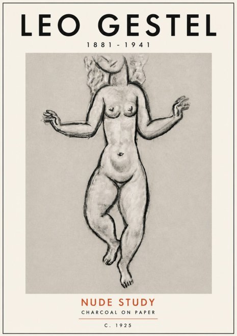 Leo Gestel Nude Study No5 - Plakát