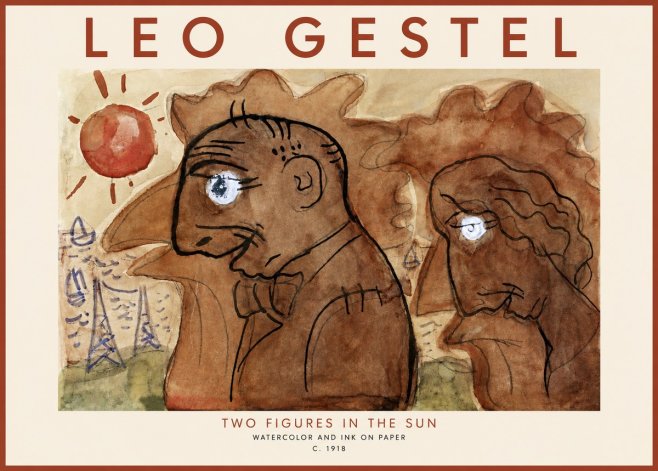 Leo Gestel Two Figures in the Sun No3 - Plakát