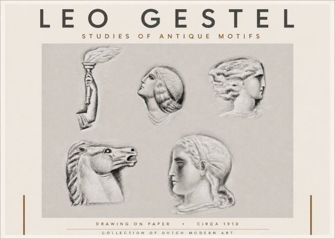 Leo Gestel Studies of Antique Motifs No4 - Plakát