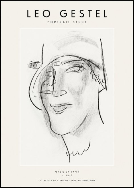 Leo Gestel Portrait Study II No1 - Plakát