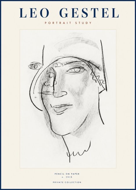 Leo Gestel Portrait Study II No2 - Plakát