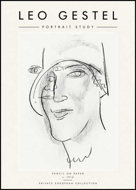 Leo Gestel Portrait Study II No6 - Plakát