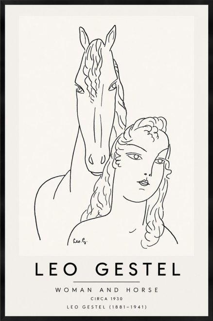 Leo Gestel Woman and Horse No6 - Plakát
