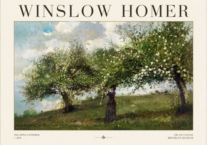 Winslow Homer The Apple Gatherer No1 - Plakát