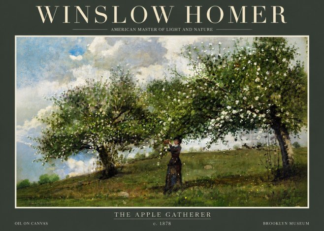 Winslow Homer The Apple Gatherer No4 - Plakát