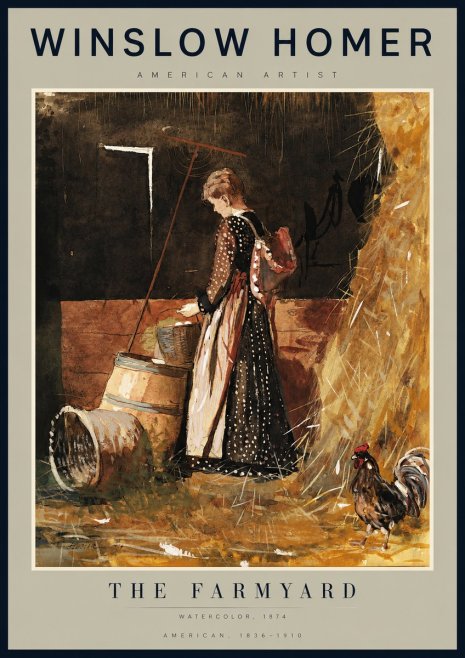Winslow Homer The Farmyard No2 - Plakát
