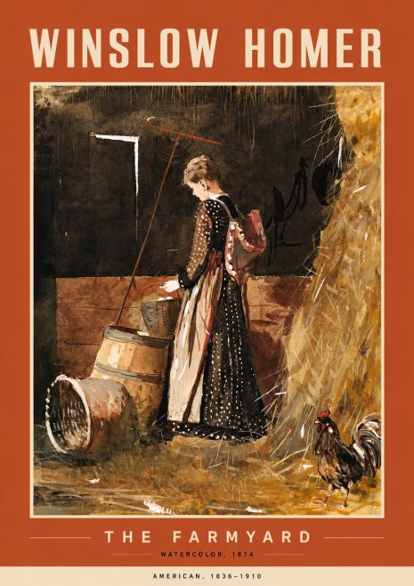 Winslow Homer The Farmyard No4 - Plakát