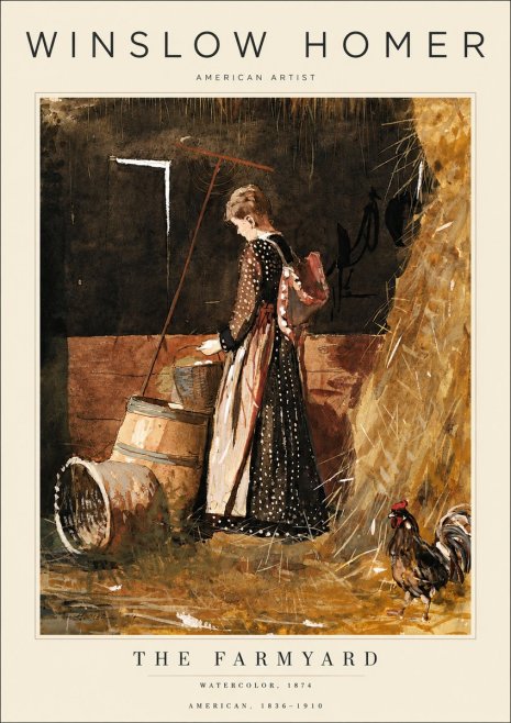 Winslow Homer The Farmyard No5 - Plakát