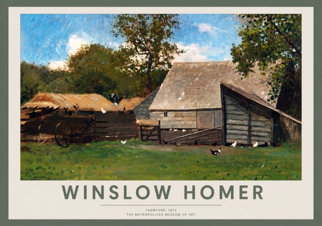 Winslow Homer Farmyard, 1872 No2 - Plakát