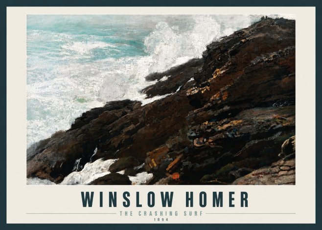 Winslow Homer The Crashing Surf No4 - Plakát
