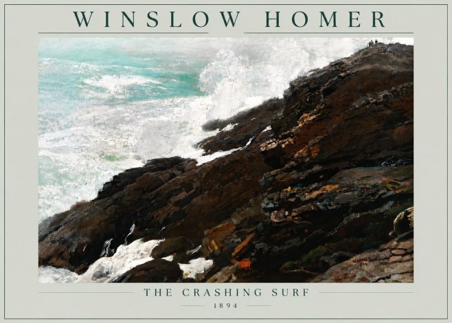 Winslow Homer The Crashing Surf No5 - Plakát