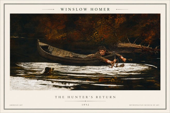 Winslow Homer The Hunter's Return No5 - Plakát