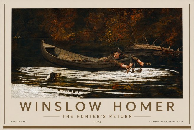 Winslow Homer The Hunter's Return No6 - Plakát