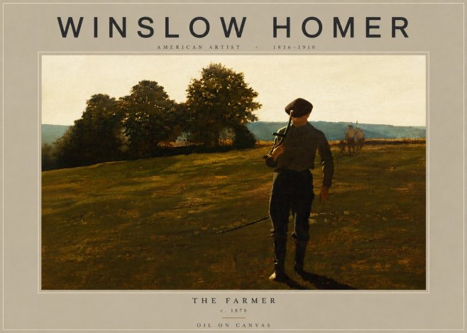 Winslow Homer The Farmer No5 - Plakát