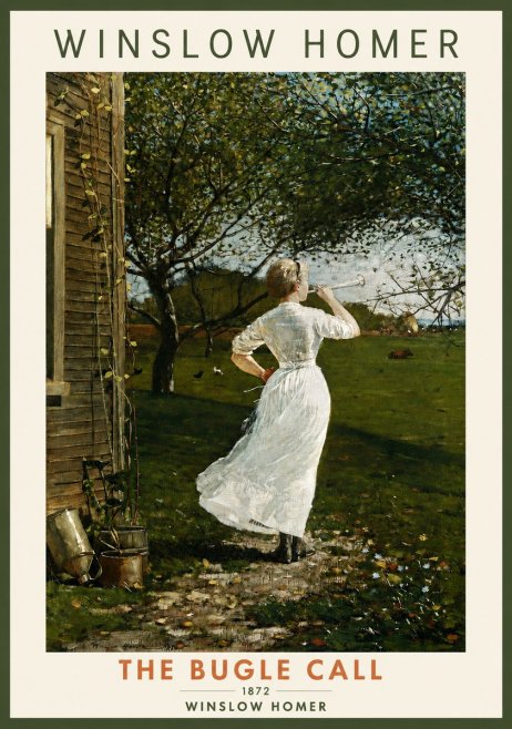 Winslow Homer The Bugle Call No2 - Plakát
