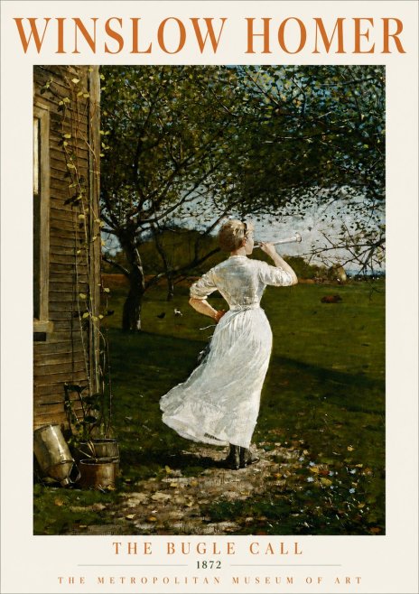 Winslow Homer The Bugle Call No4 - Plakát