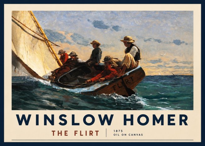 Winslow Homer The Flirt No3 - Plakát