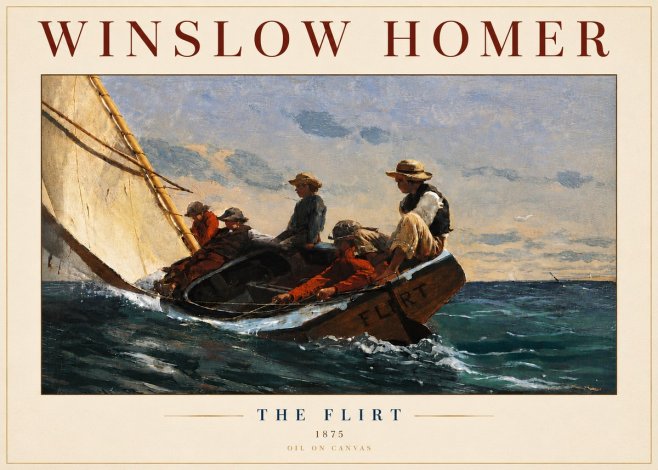 Winslow Homer The Flirt No5 - Plakát