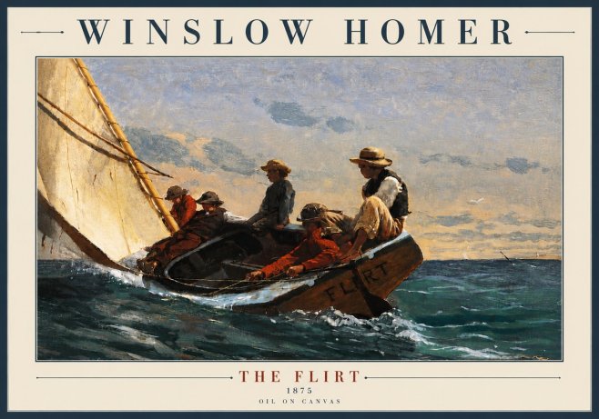 Winslow Homer The Flirt No6 - Plakát