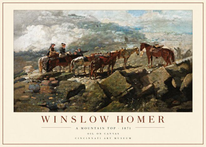 Winslow Homer A Mountain Top No6 - Plakát