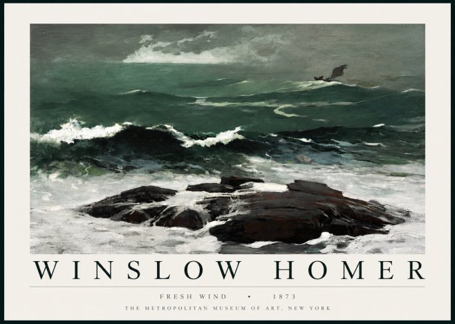 Winslow Homer Fresh Wind No3 - Plakát