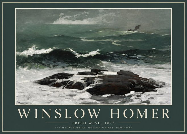 Winslow Homer Fresh Wind No4 - Plakát