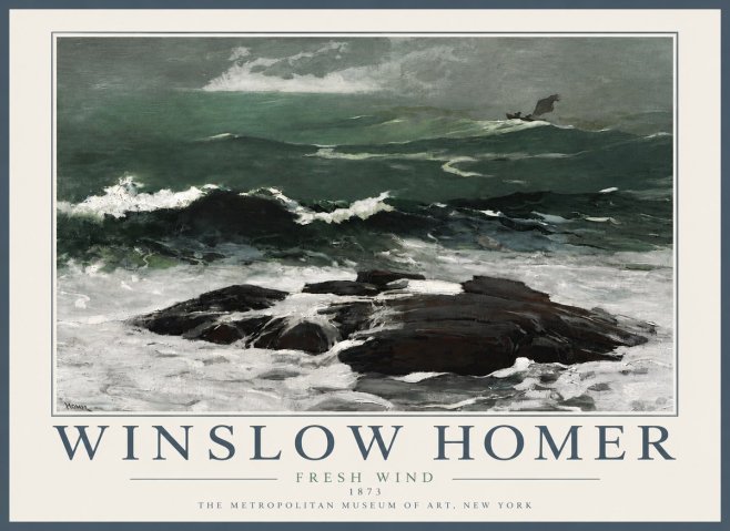 Winslow Homer Fresh Wind No5 - Plakát