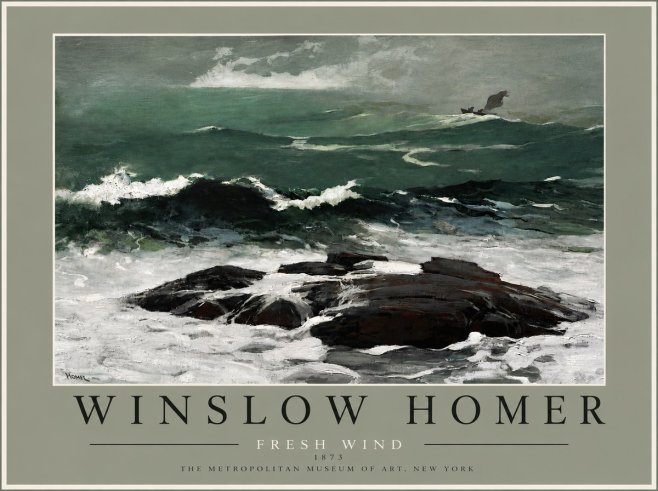 Winslow Homer Fresh Wind No6 - Plakát